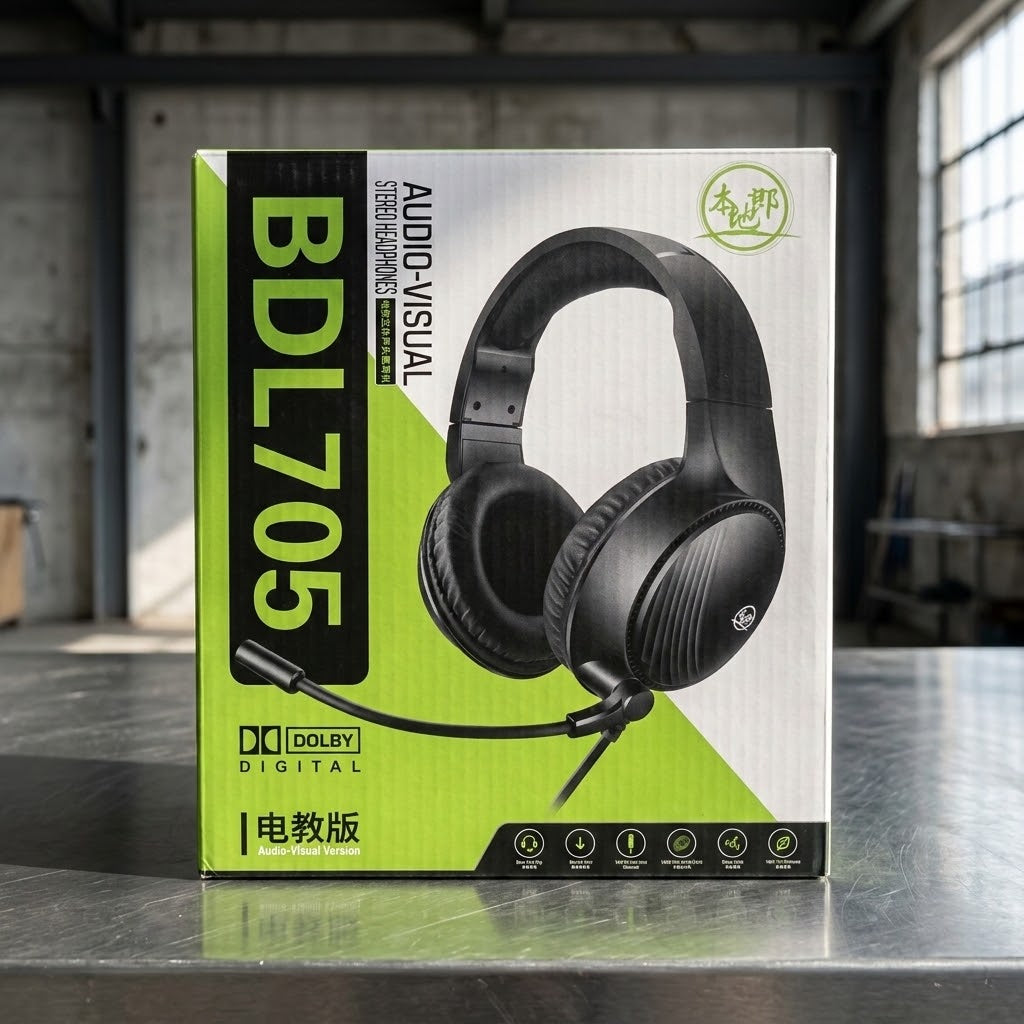 BDL705 Wired Stereo Headphones with Microphone – 50mm Drivers