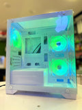 FROZER AURA-M PC Case White with 3 Infinity Fans