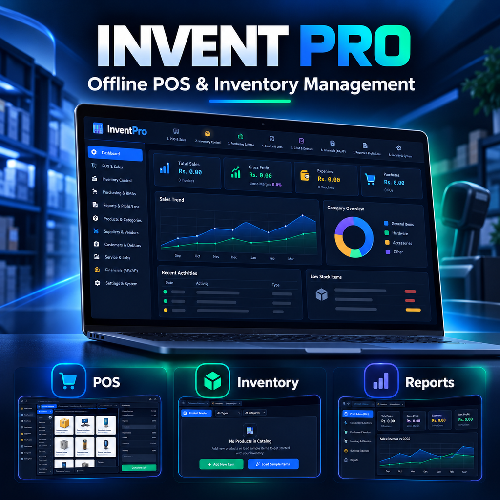 Invent Pro offline POS and inventory management software