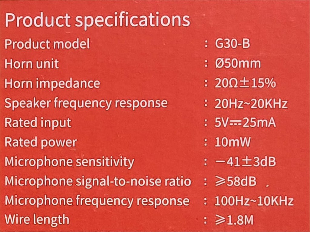 Lenovo thinkplus G30-B specifications printed on box