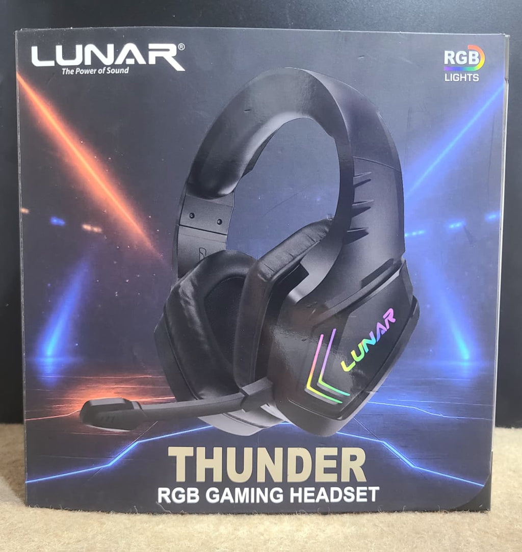 Lunar Thunder RGB gaming headset retail box front