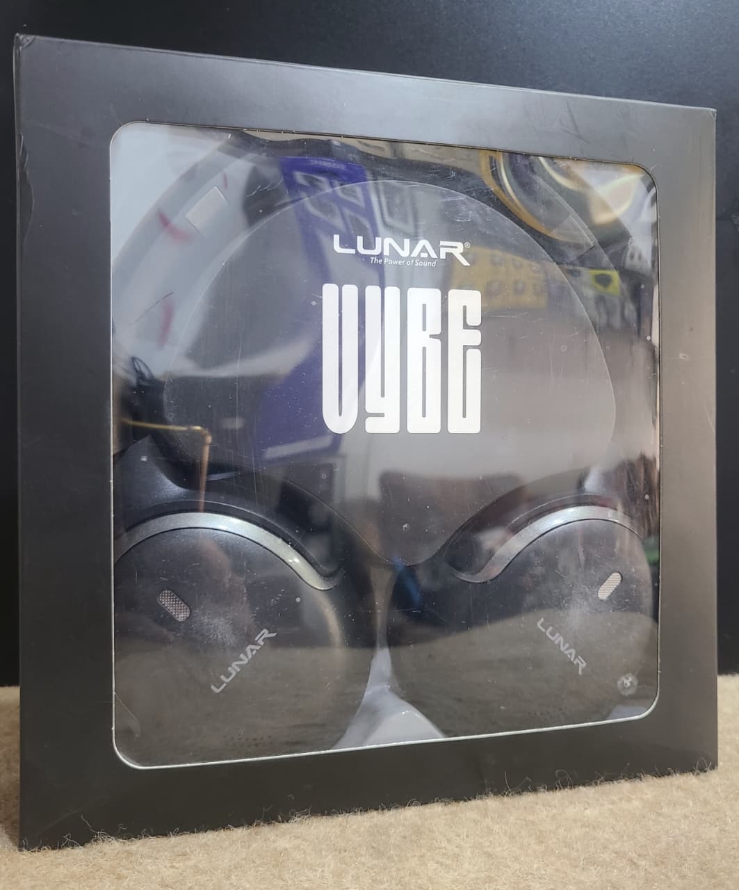 Lunar VYBE wireless headphones retail packaging