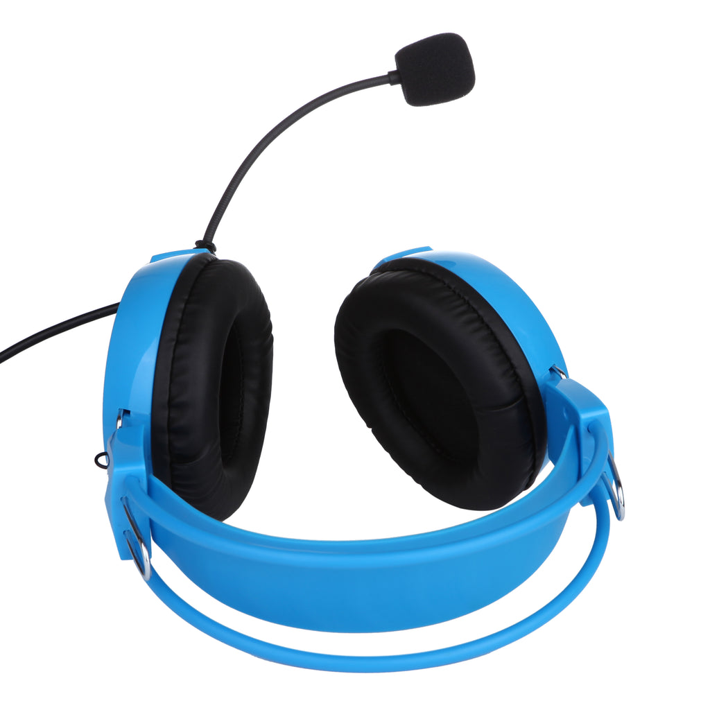 SALAR KX369 blue headset ear cushions and suspension headband view