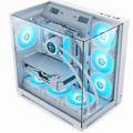 FROZER Tian-011 White PC Case with 4 Infinity Fans