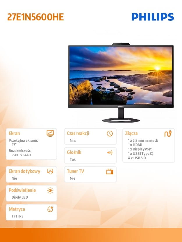 Philips 27E1N5600HE monitor