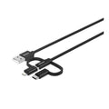 Philips durable 3-in-1 braided charge cable